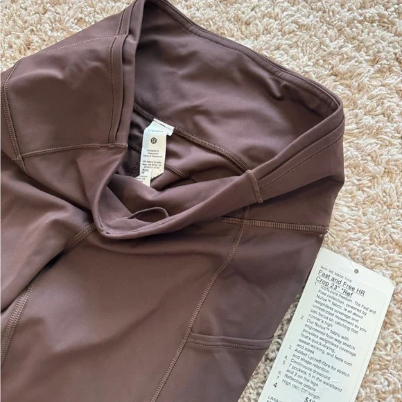 Lululemon Fast & Free Crop leggings in the Nulux fabric HR Crop 23" *Ref Size 4 - Picture 6 of 10